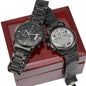 To My Son Engraved Design Black Chronograph Men's Watch, Black & Brass Black Watch, Mens Gear Watch, Engraved Military Watch, Fossil Watch - Best Today's Gifts