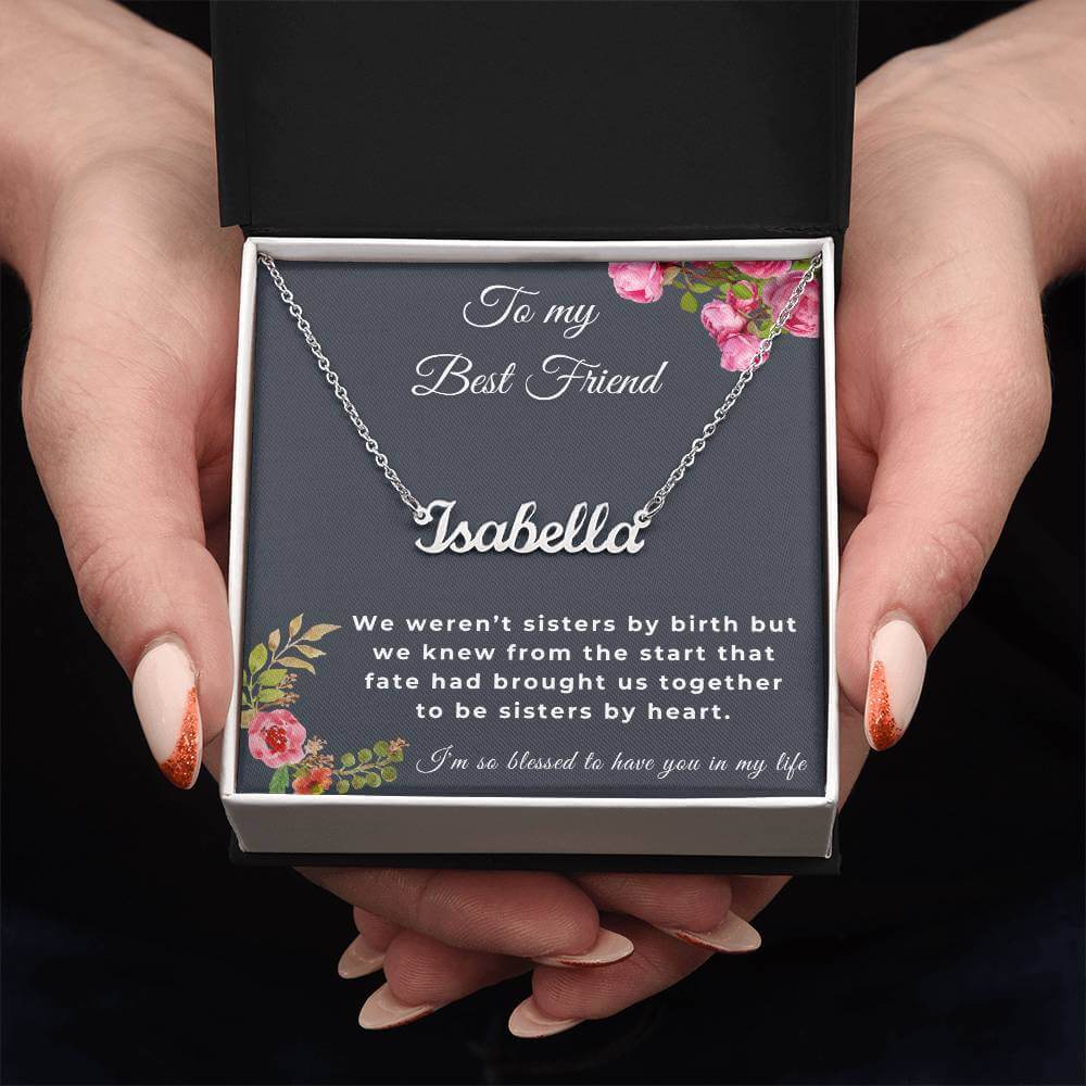 To My Best Friend Personalized Name Necklace, Friendship Jewelry, Personalized Gift For Best Friend, My Best Friend Necklace - Best Today's Gifts