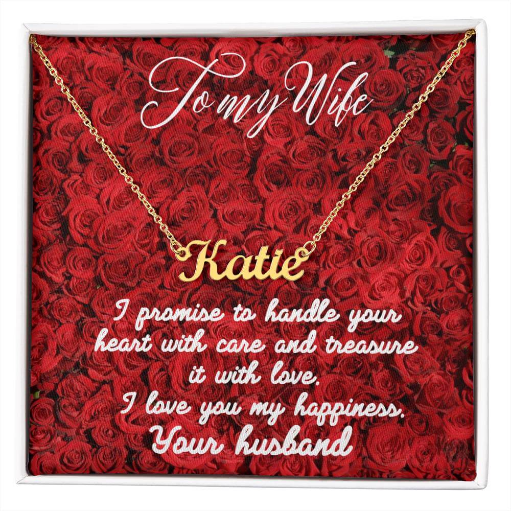 Personalized Name Necklace, To My Wife Necklace, From Husband, Anniversary Gift for Wife, Sentimental Gift for Wife, Birthday Gift for Wife - Best Today's Gifts