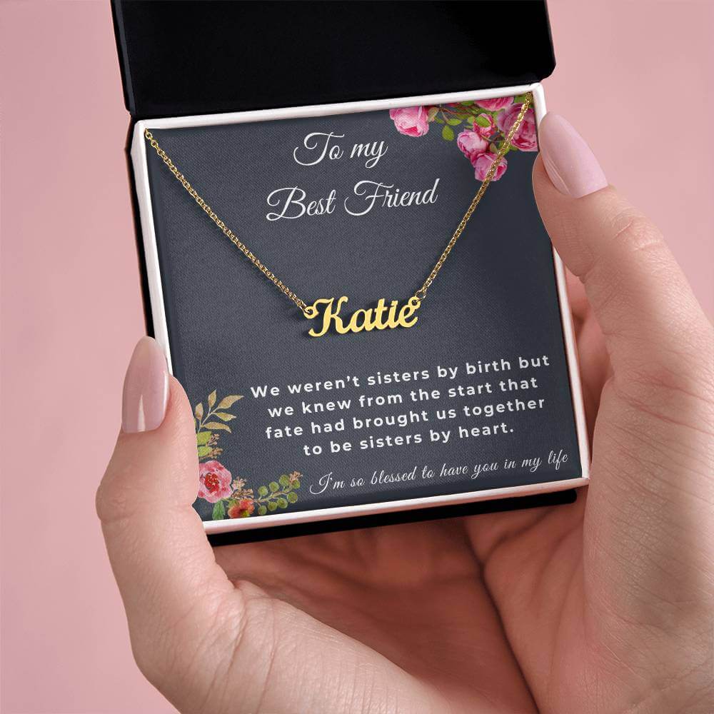 To My Best Friend Personalized Name Necklace, Friendship Jewelry, Personalized Gift For Best Friend, My Best Friend Necklace - Best Today's Gifts