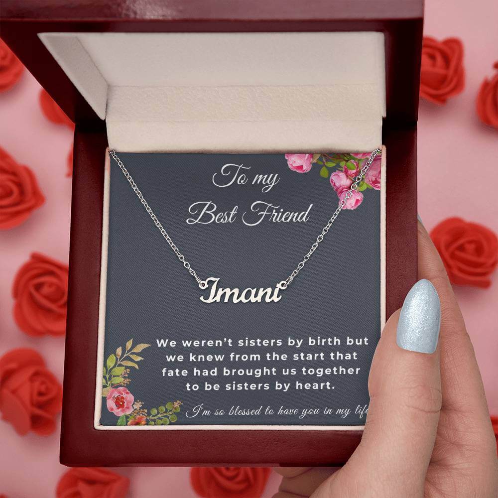 To My Best Friend Personalized Name Necklace, Friendship Jewelry, Personalized Gift For Best Friend, My Best Friend Necklace - Best Today's Gifts