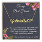 To My Best Friend Personalized Heart Name Necklace, Friendship Jewelry, Personalized Gift For Best Friend, Best Friend Necklace - Best Today's Gifts