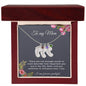 To My Mom Engraved Baby Feet Necklace with Birthstone, Housewarming Gift For My Mom - Best Today's Gifts