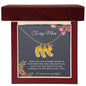 To My Mom Engraved Baby Feet Necklace with Birthstone, Housewarming Gift For My Mom - Best Today's Gifts