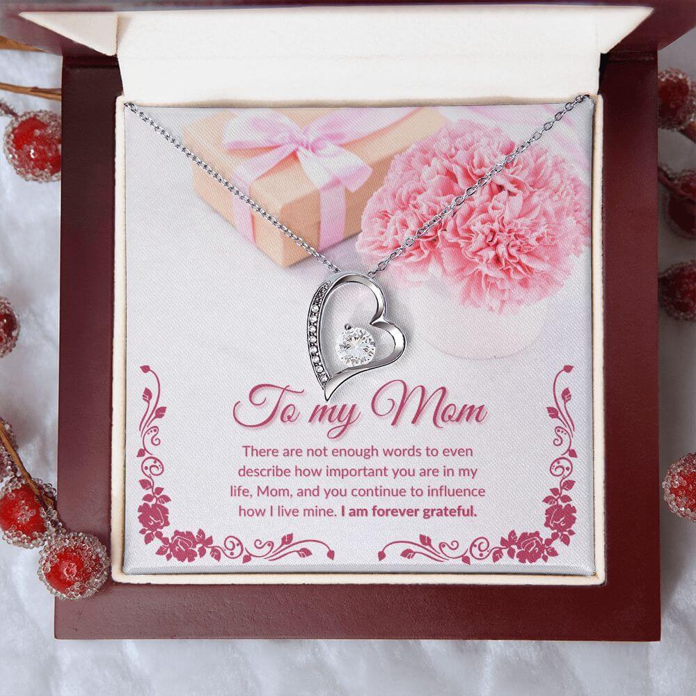 To My Mom Forever Love Necklace, Forever Love Necklace From Daughter, Forever Love Necklace From Son, Housewarming Gift For My Mom - Best Today's Gifts