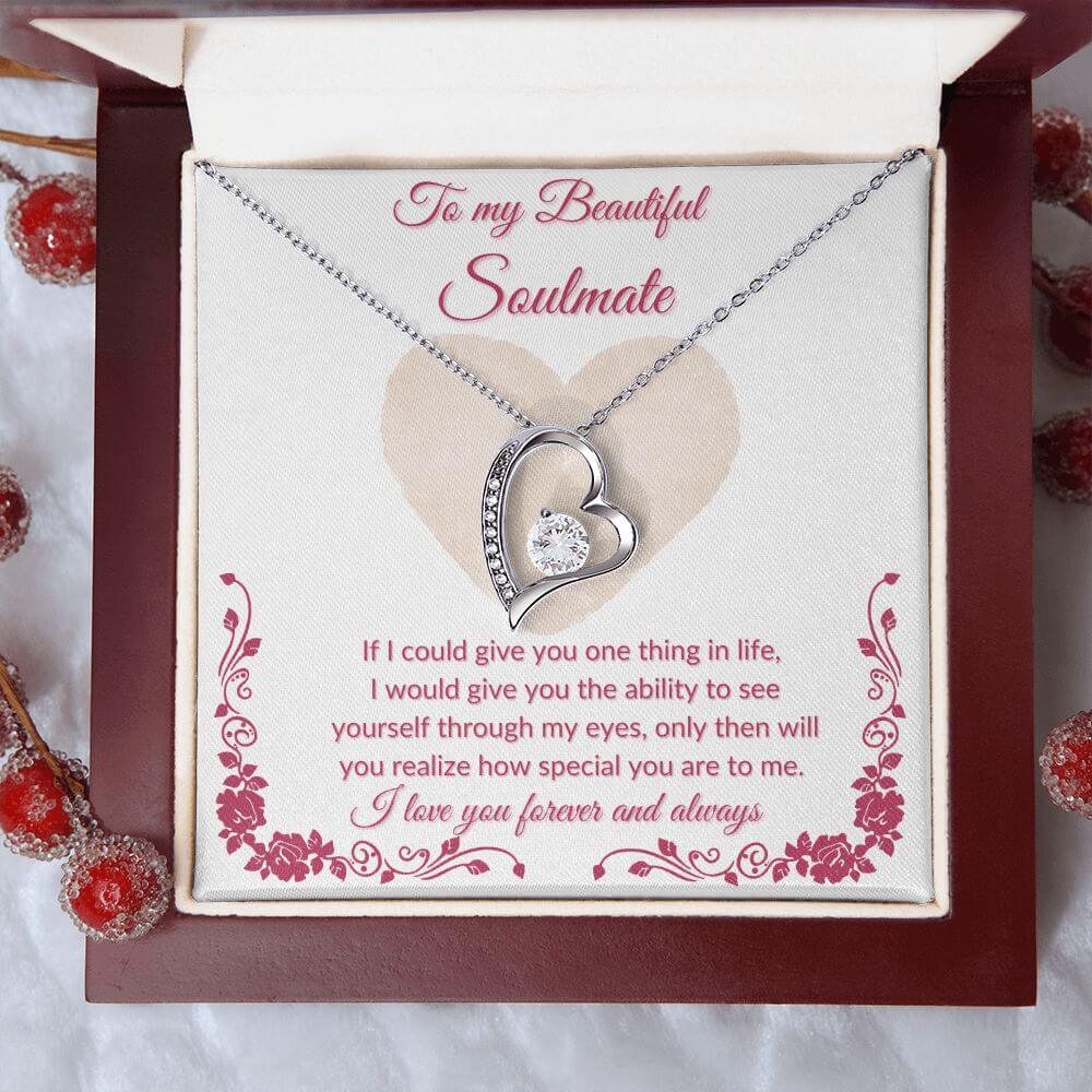 To My Soulmate Forever Love Necklace, Necklace For Her, Soulmate Necklace Gift For Her, Soulmate Gift, Soulmate Jewelry, Jewelry Gift Her - Best Today's Gifts