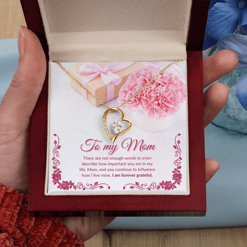 To My Mom Forever Love Necklace, Forever Love Necklace From Daughter, Forever Love Necklace From Son, Housewarming Gift For My Mom - Best Today's Gifts