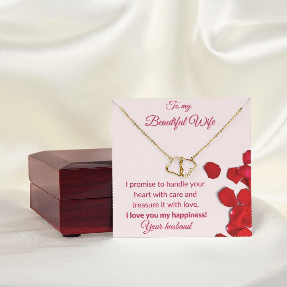 To My Wife Everlasting Love Necklace, Wife Gift From Husband, Anniversary Gift for Wife, Sentimental Gift for Wife, Birthday Gift for Wife - Best Today's Gifts