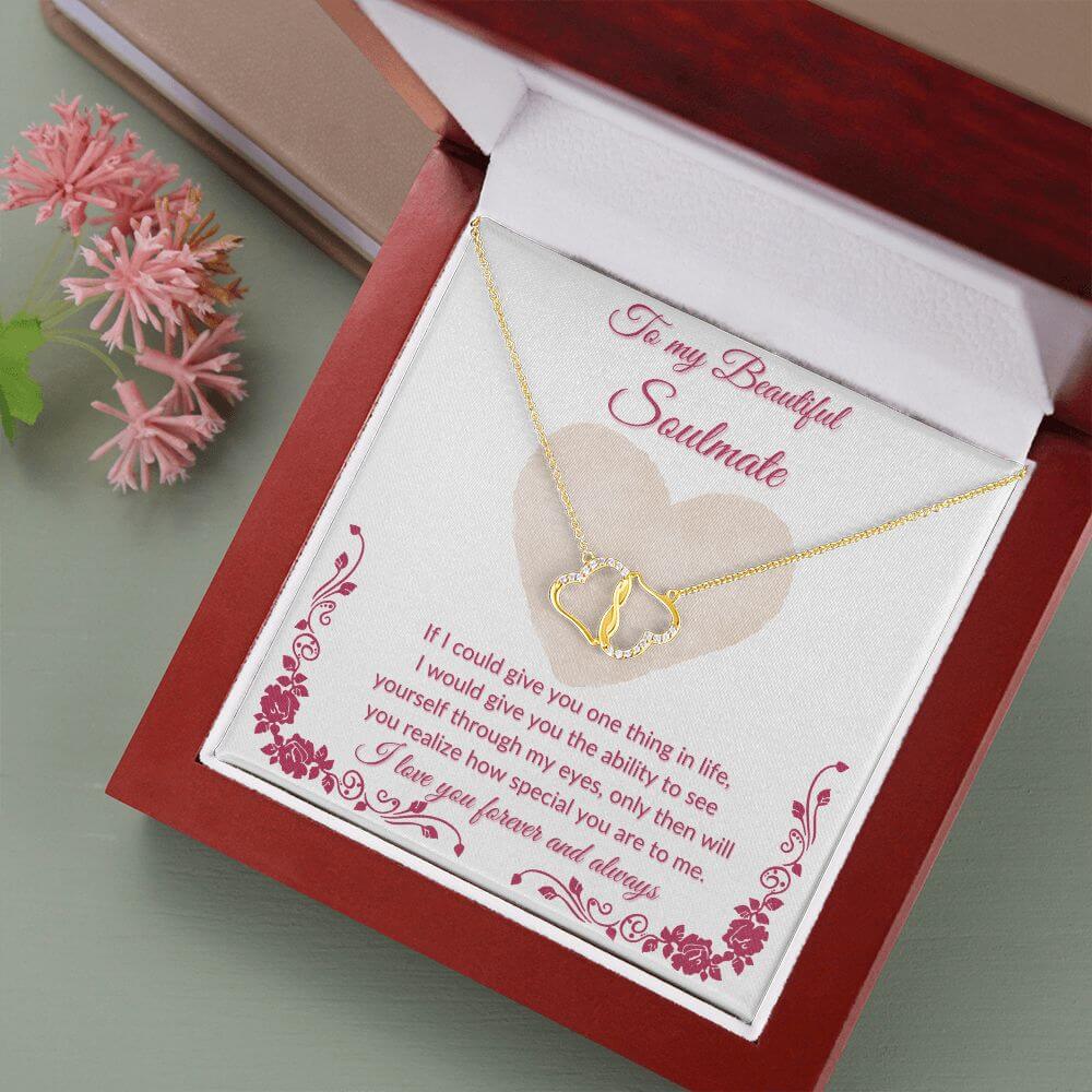 To My Soulmate Everlasting Love Necklace, Gifts For Her, Soulmate Necklace Gift For Her, Soulmate Gift, Soulmate Jewelry, Jewelry Gift Her - Best Today's Gifts