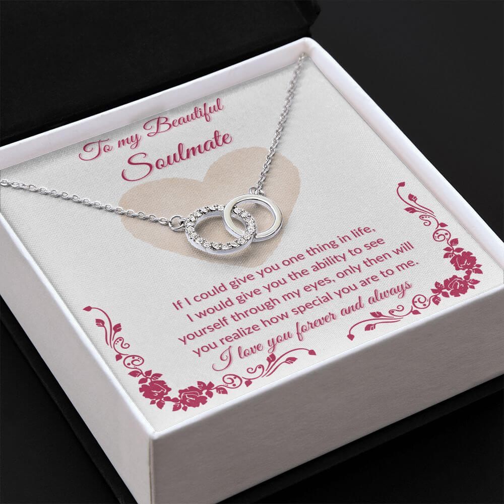 To My Soulmate Perfect Pair Necklace, Necklace For Her, Soulmate Necklace Gift For Her, Soulmate Gift, Soulmate Jewelry, Jewelry Gift Her - Best Today's Gifts