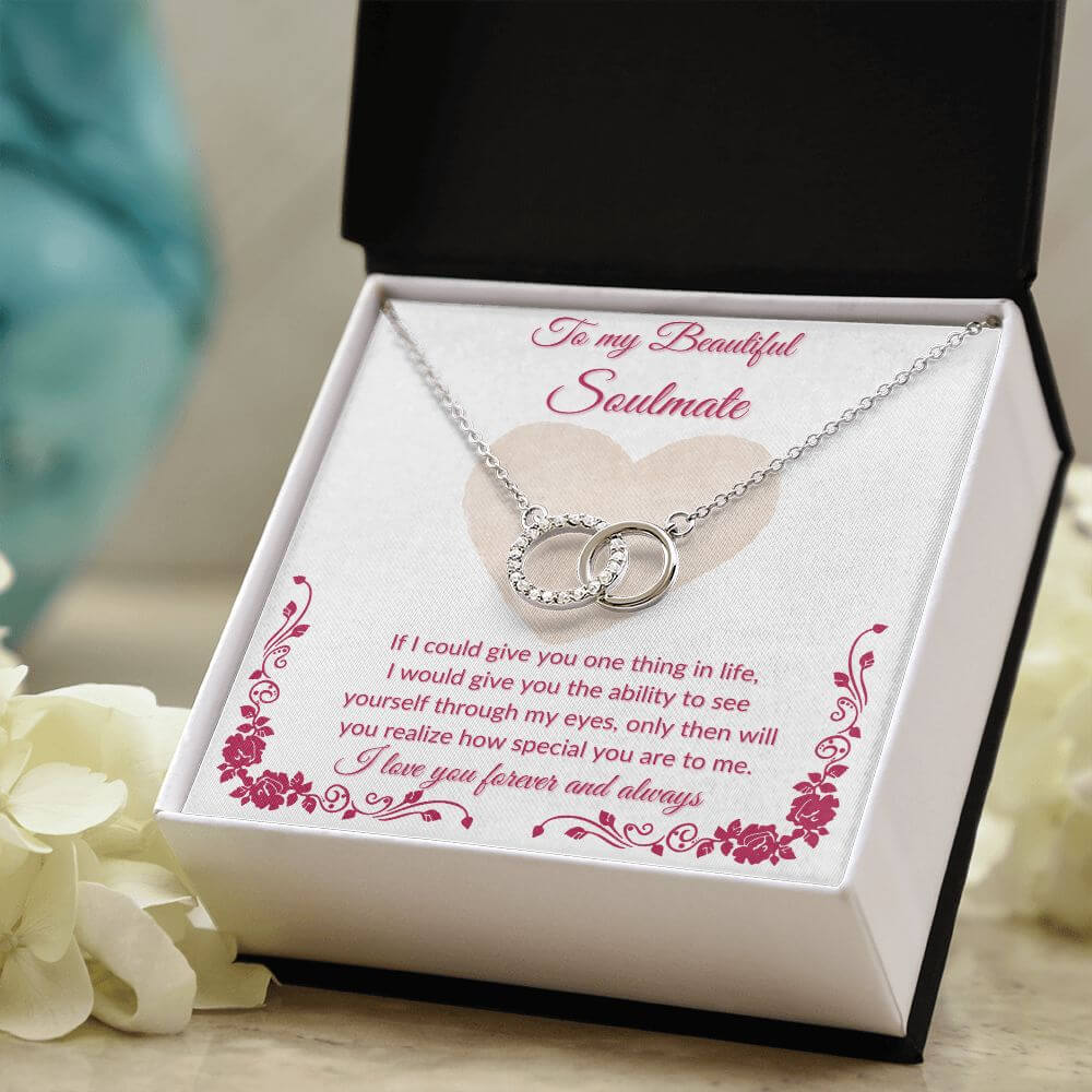 To My Soulmate Perfect Pair Necklace, Necklace For Her, Soulmate Necklace Gift For Her, Soulmate Gift, Soulmate Jewelry, Jewelry Gift Her - Best Today's Gifts
