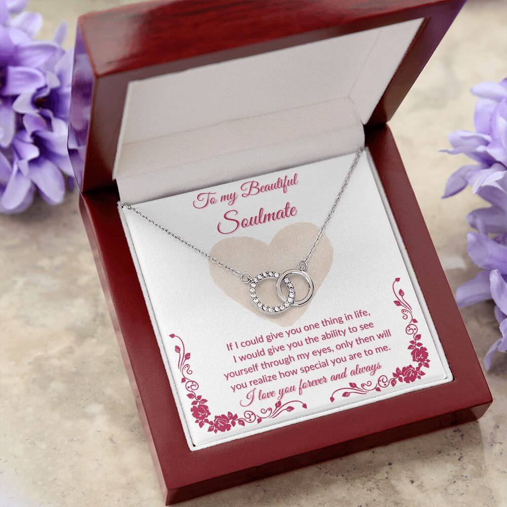 To My Soulmate Perfect Pair Necklace, Necklace For Her, Soulmate Necklace Gift For Her, Soulmate Gift, Soulmate Jewelry, Jewelry Gift Her - Best Today's Gifts