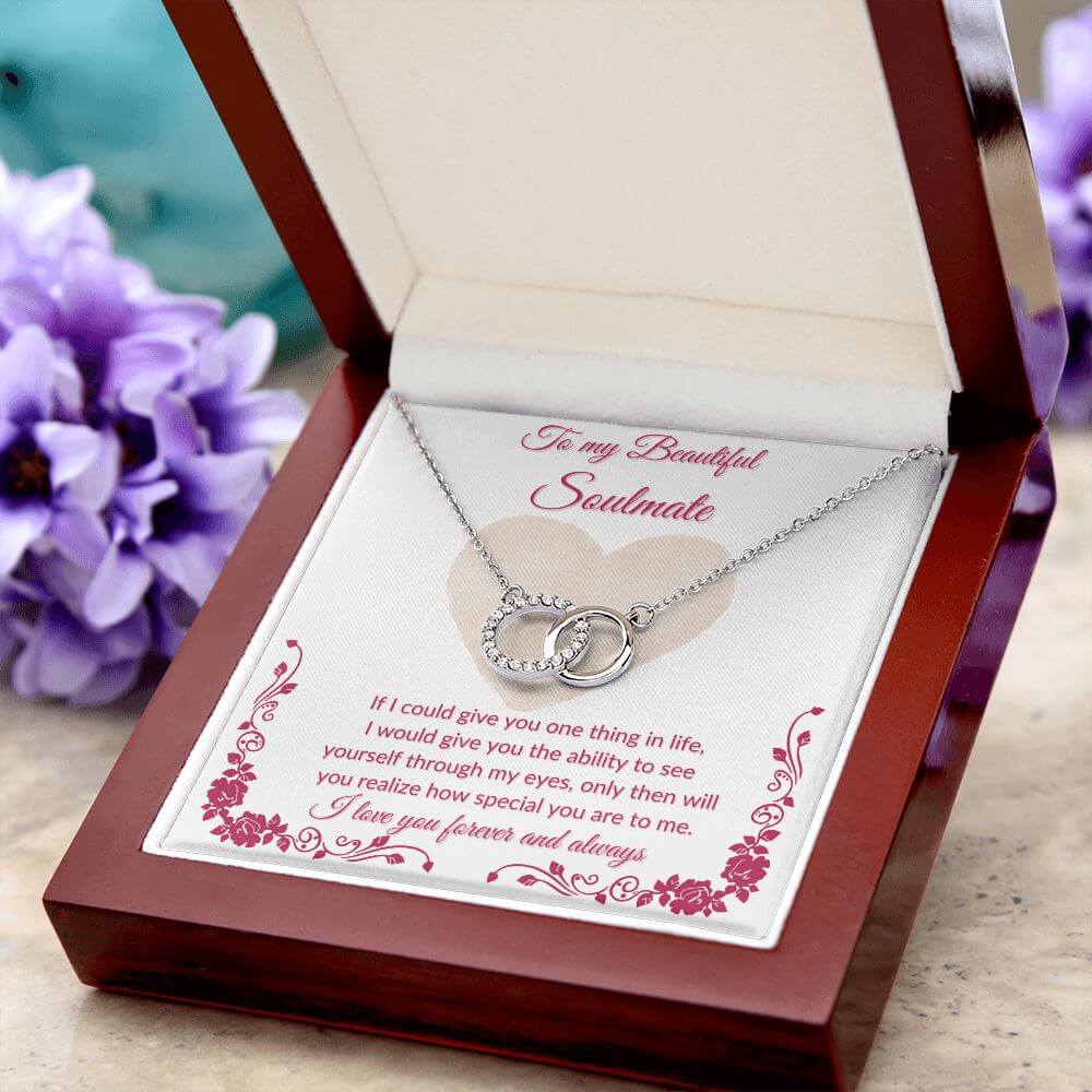 To My Soulmate Perfect Pair Necklace, Necklace For Her, Soulmate Necklace Gift For Her, Soulmate Gift, Soulmate Jewelry, Jewelry Gift Her - Best Today's Gifts