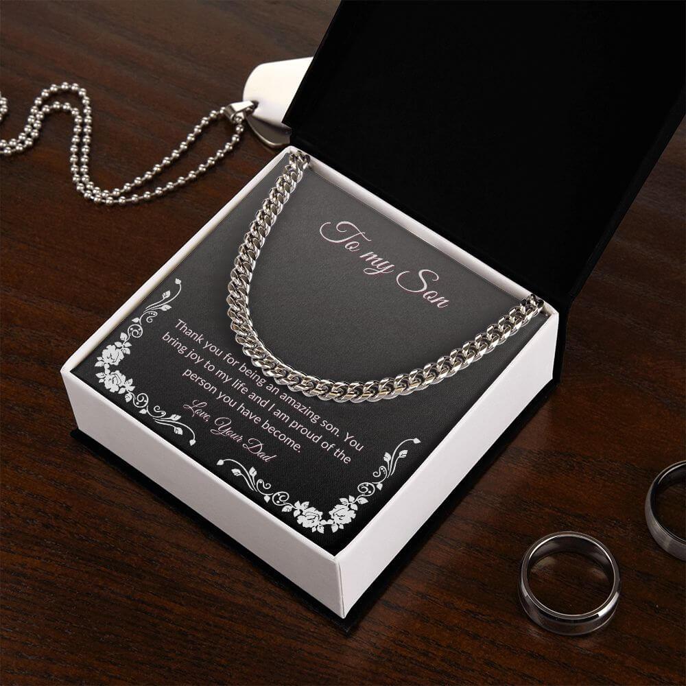 Cuban Link Chain Necklace - From Dad to Son - Best Today's Gifts