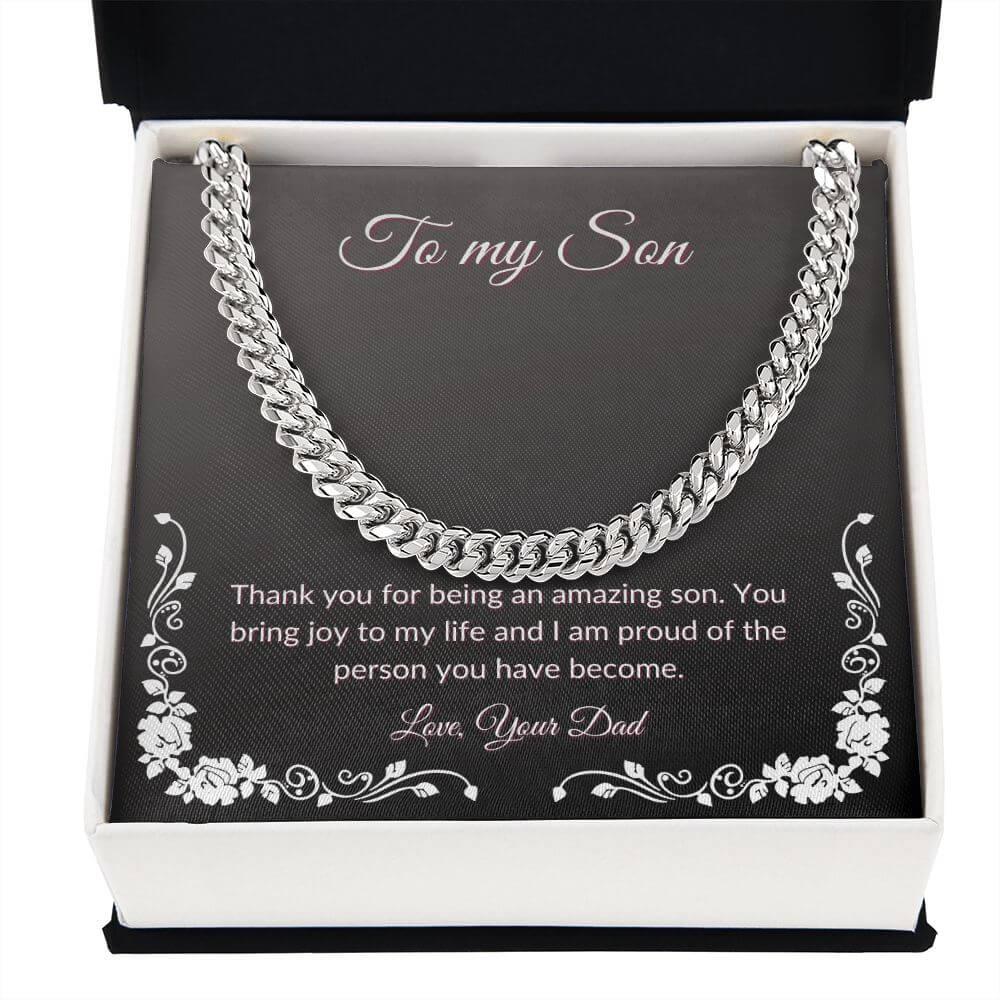 Cuban Link Chain Necklace - From Dad to Son - Best Today's Gifts