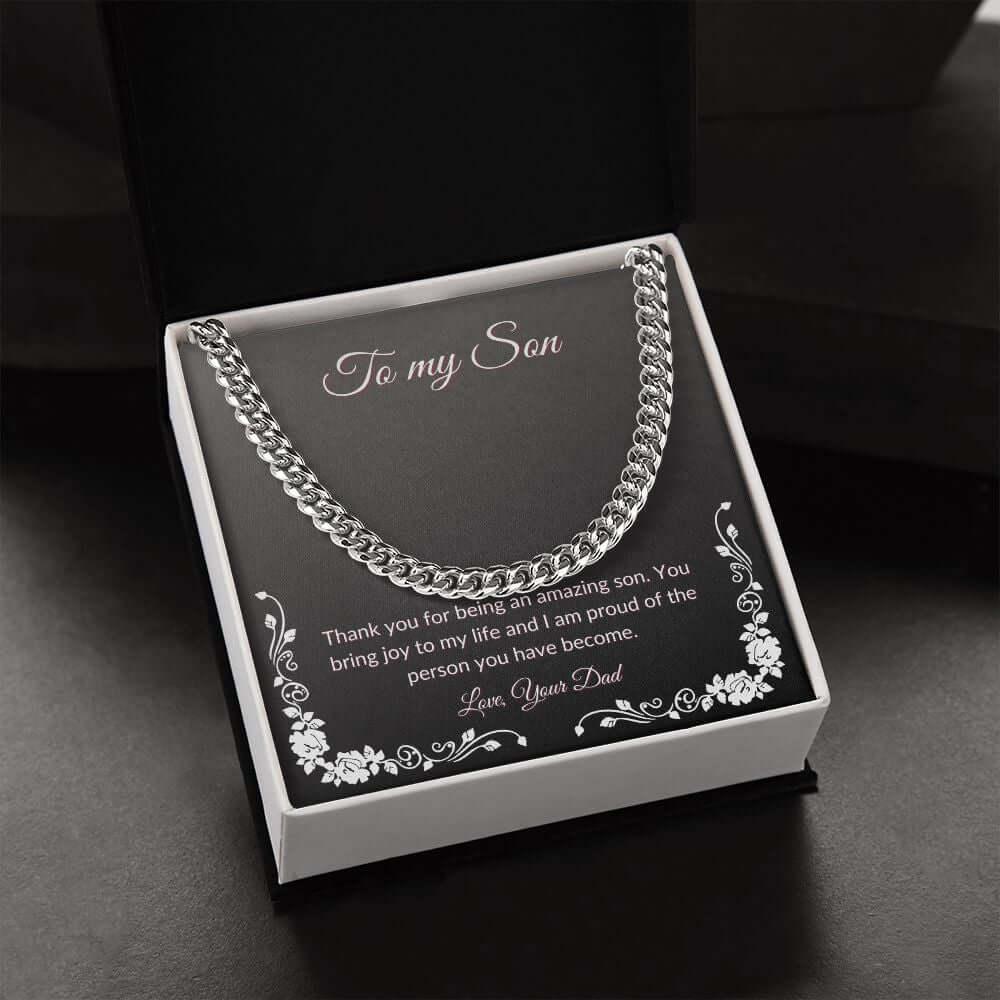 Cuban Link Chain Necklace - From Dad to Son - Best Today's Gifts