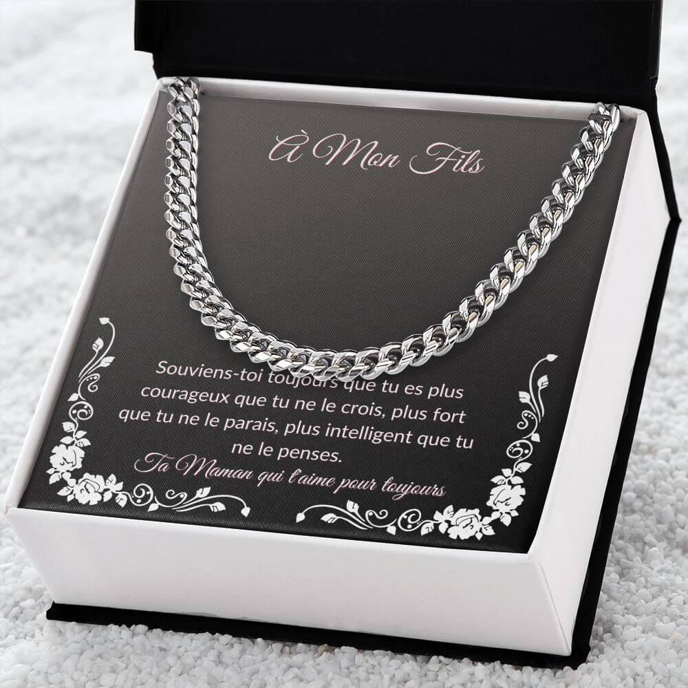 Cuban Link Chain Necklace - De maman à son fils - Best Today's Gifts