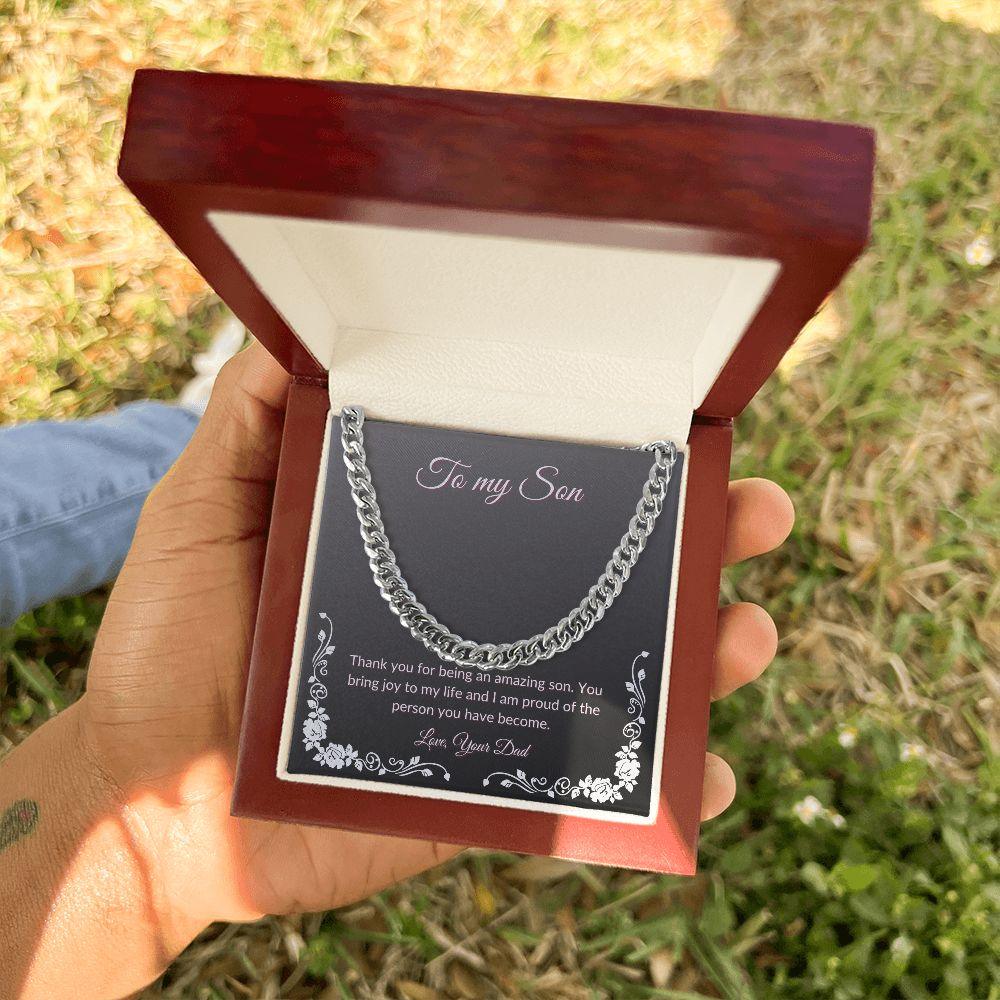 Cuban Link Chain Necklace - From Dad to Son - Best Today's Gifts
