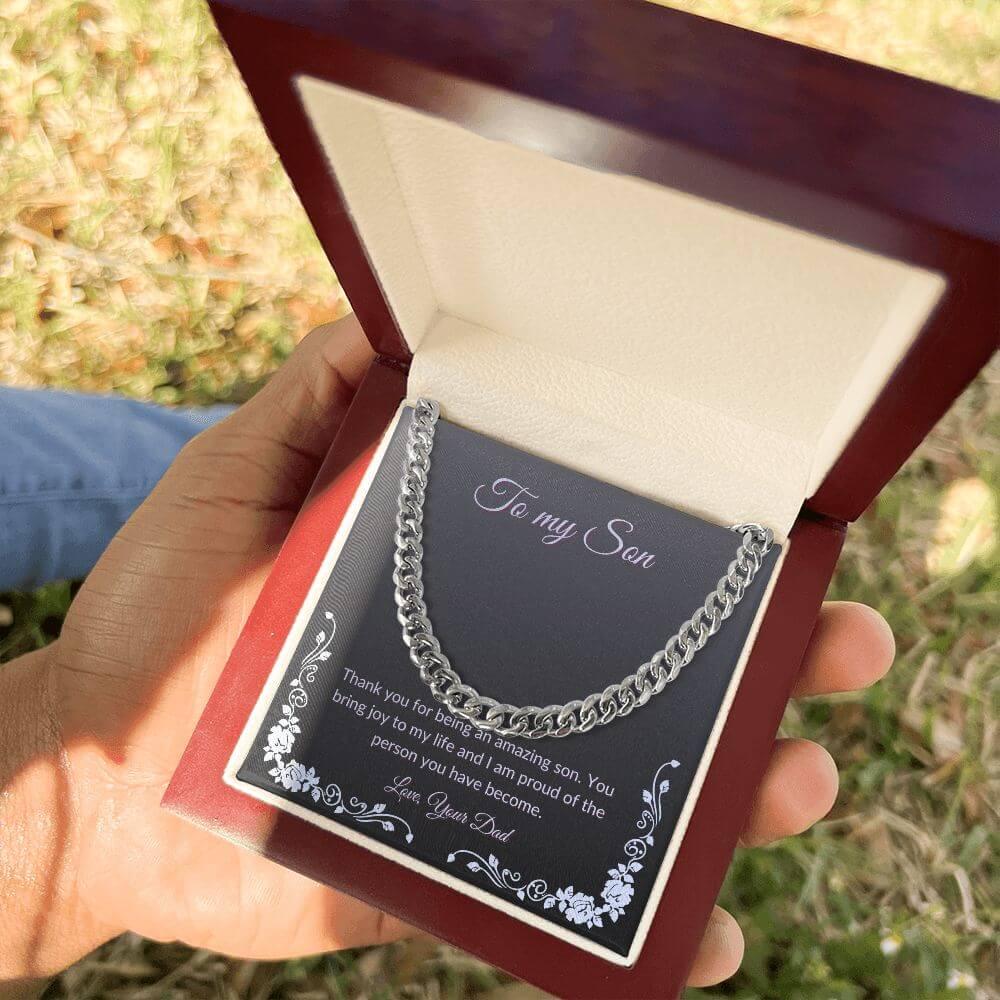 Cuban Link Chain Necklace - From Dad to Son - Best Today's Gifts