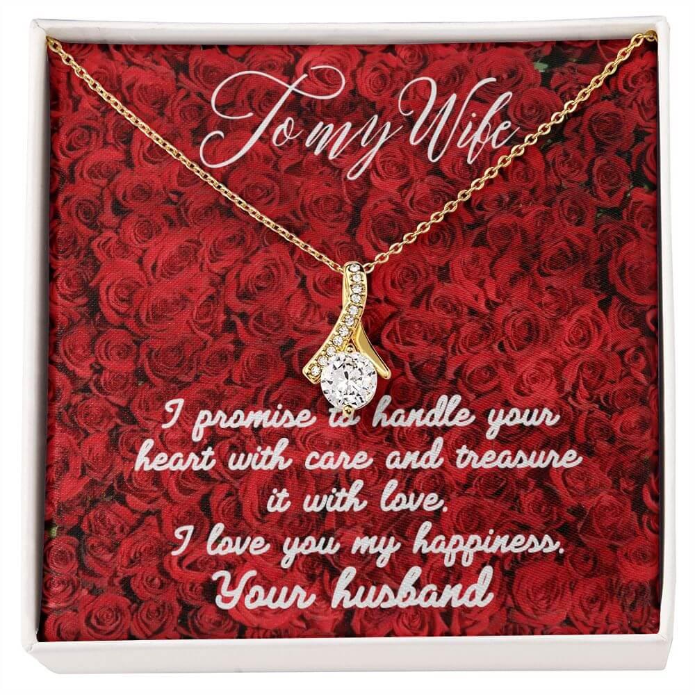 To My Wife Alluring Beauty Necklace , Wife Gift From Husband, Anniversary Gift for Wife, Sentimental Gift for Wife, Birthday Gift for Wife - Best Today's Gifts