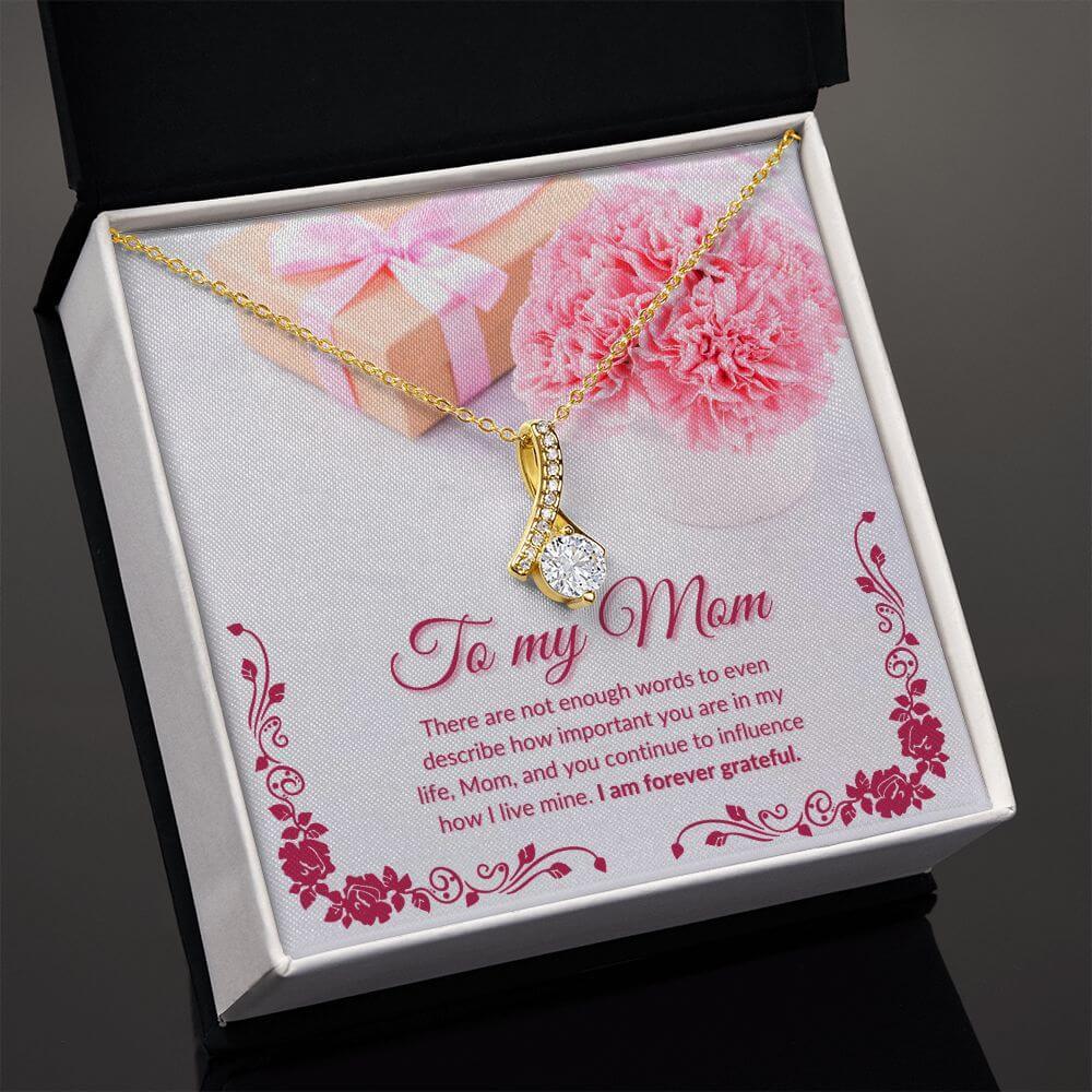 To My Mom Alluring Beauty Necklace, Alluring Beauty Necklace From Daughter, Alluring Beauty Necklace From Son, Housewarming Gift For Mom - Best Today's Gifts