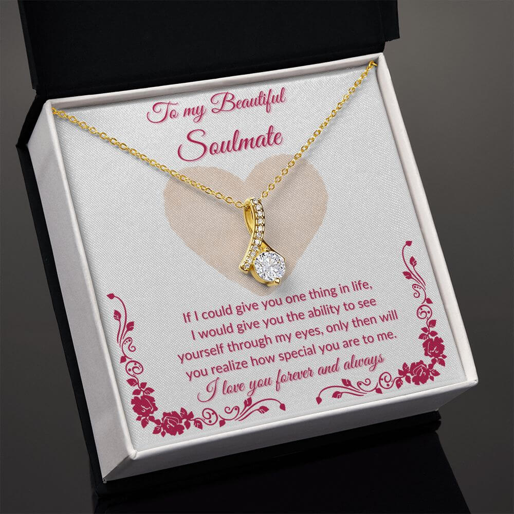 To My Soulmate Alluring Beauty Necklace, Necklace For Her, Soulmate Necklace Gift For Her, Soulmate Gift, Soulmate Jewelry, Jewelry Gift Her - Best Today's Gifts