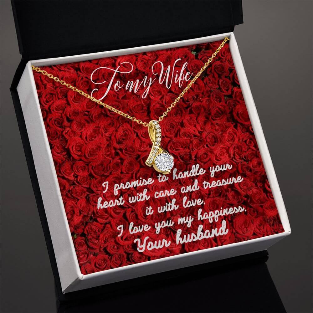 To My Wife Alluring Beauty Necklace , Wife Gift From Husband, Anniversary Gift for Wife, Sentimental Gift for Wife, Birthday Gift for Wife - Best Today's Gifts