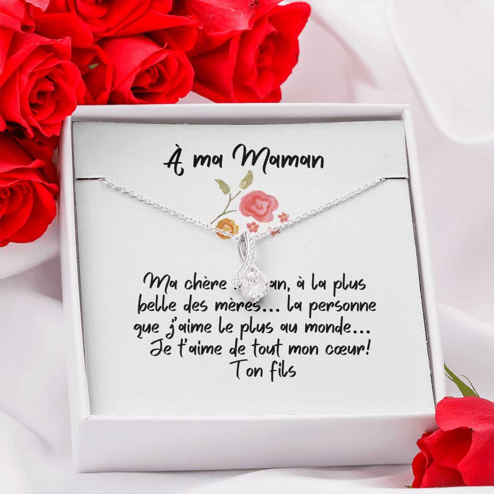 À ma Maman , Alluring Beauty Necklace, de la part de ton fils - Best Today's Gifts