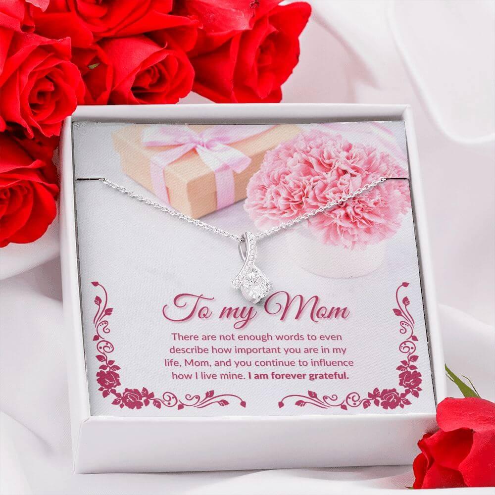 To My Mom Alluring Beauty Necklace, Alluring Beauty Necklace From Daughter, Alluring Beauty Necklace From Son, Housewarming Gift For Mom - Best Today's Gifts