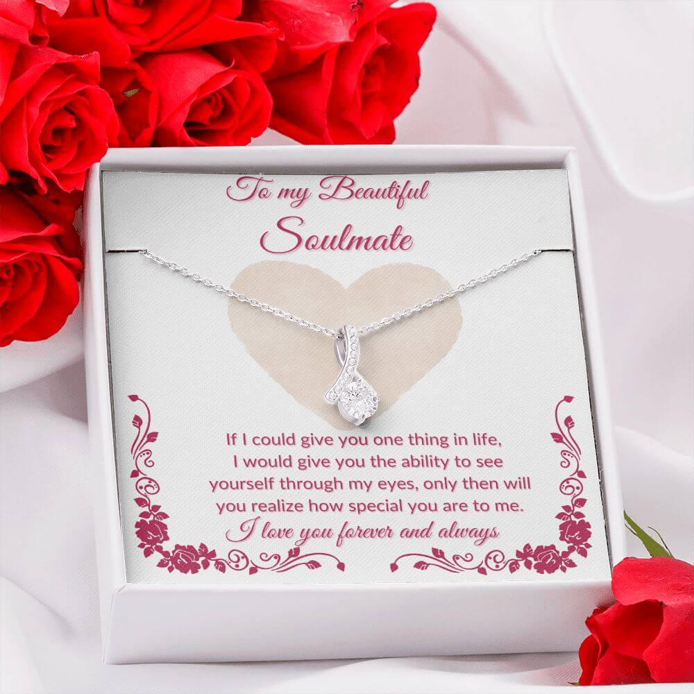 To My Soulmate Alluring Beauty Necklace, Necklace For Her, Soulmate Necklace Gift For Her, Soulmate Gift, Soulmate Jewelry, Jewelry Gift Her - Best Today's Gifts