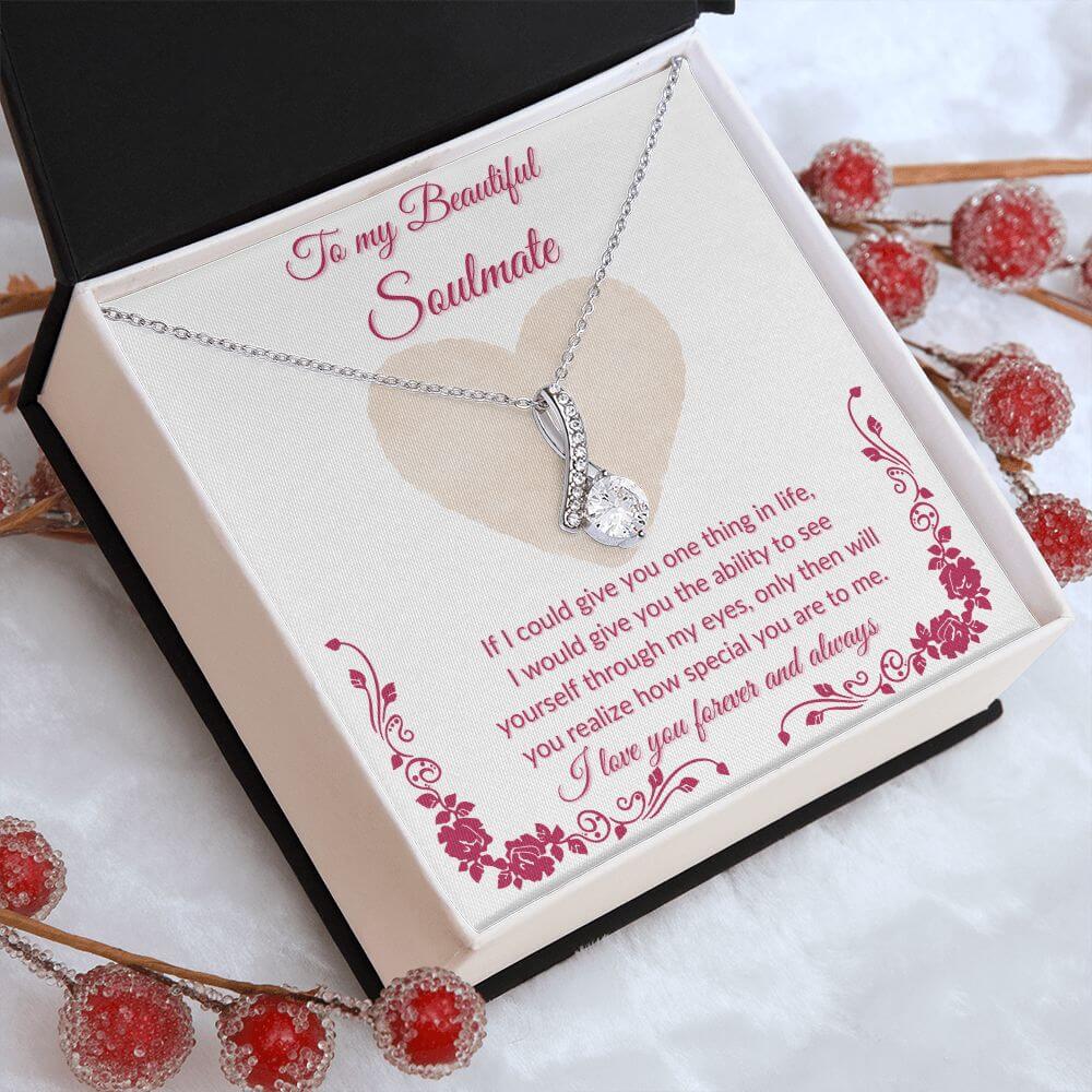 To My Soulmate Alluring Beauty Necklace, Necklace For Her, Soulmate Necklace Gift For Her, Soulmate Gift, Soulmate Jewelry, Jewelry Gift Her - Best Today's Gifts