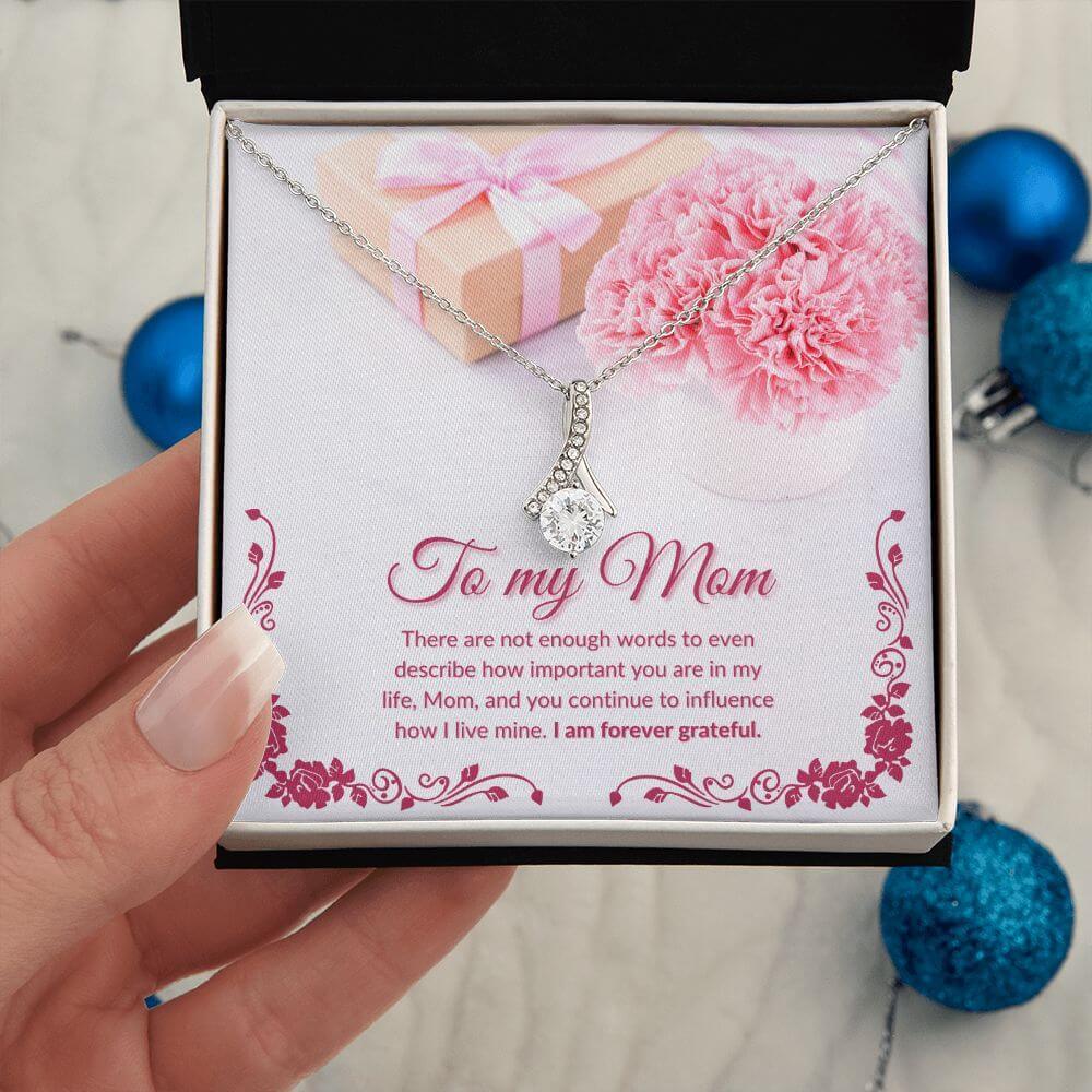To My Mom Alluring Beauty Necklace, Alluring Beauty Necklace From Daughter, Alluring Beauty Necklace From Son, Housewarming Gift For Mom - Best Today's Gifts