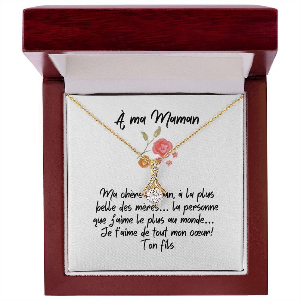 À ma Maman , Alluring Beauty Necklace, de la part de ton fils - Best Today's Gifts