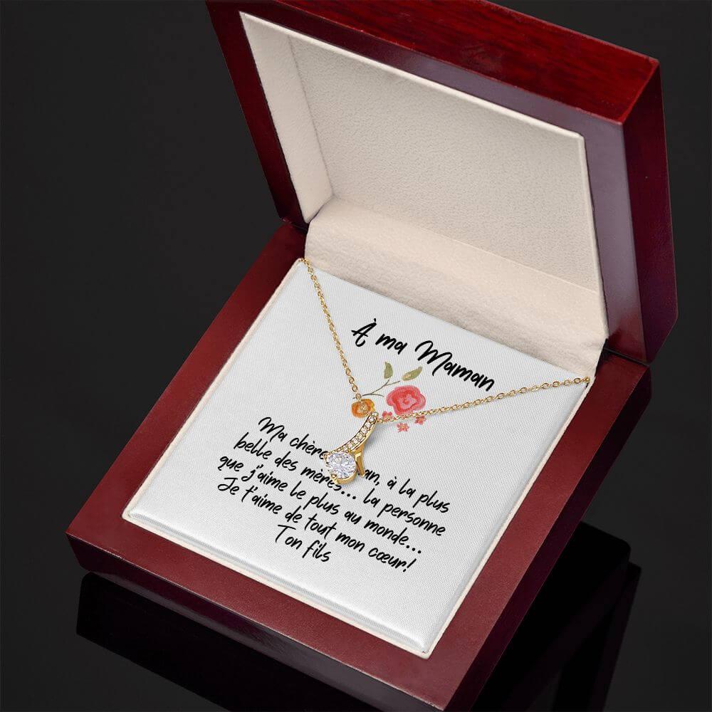À ma Maman , Alluring Beauty Necklace, de la part de ton fils - Best Today's Gifts
