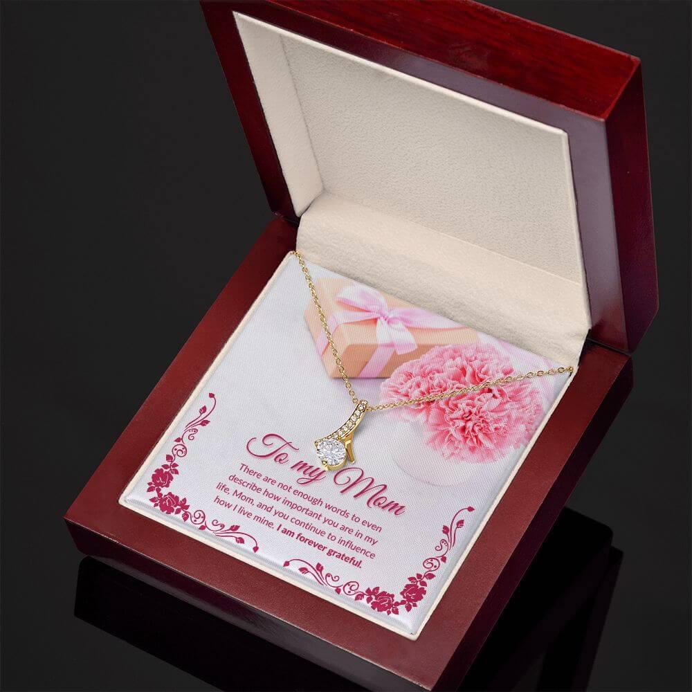 To My Mom Alluring Beauty Necklace, Alluring Beauty Necklace From Daughter, Alluring Beauty Necklace From Son, Housewarming Gift For Mom - Best Today's Gifts