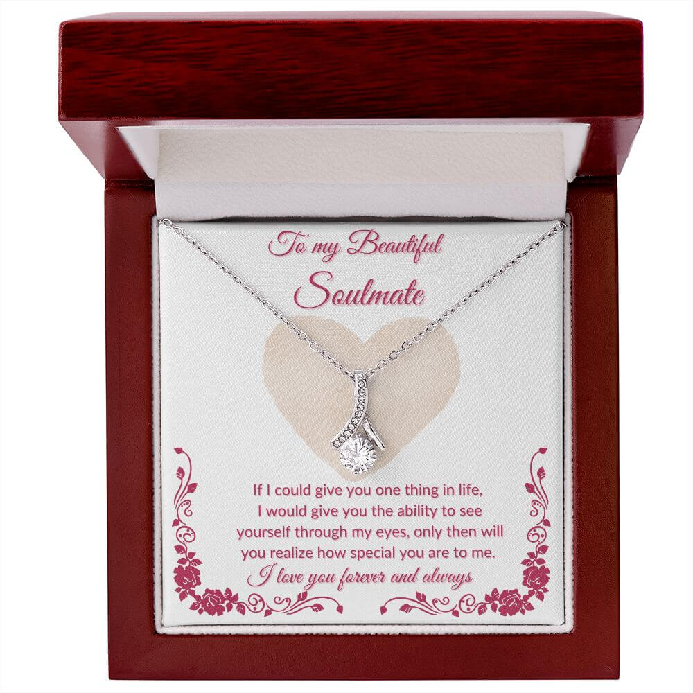 To My Soulmate Alluring Beauty Necklace, Necklace For Her, Soulmate Necklace Gift For Her, Soulmate Gift, Soulmate Jewelry, Jewelry Gift Her - Best Today's Gifts