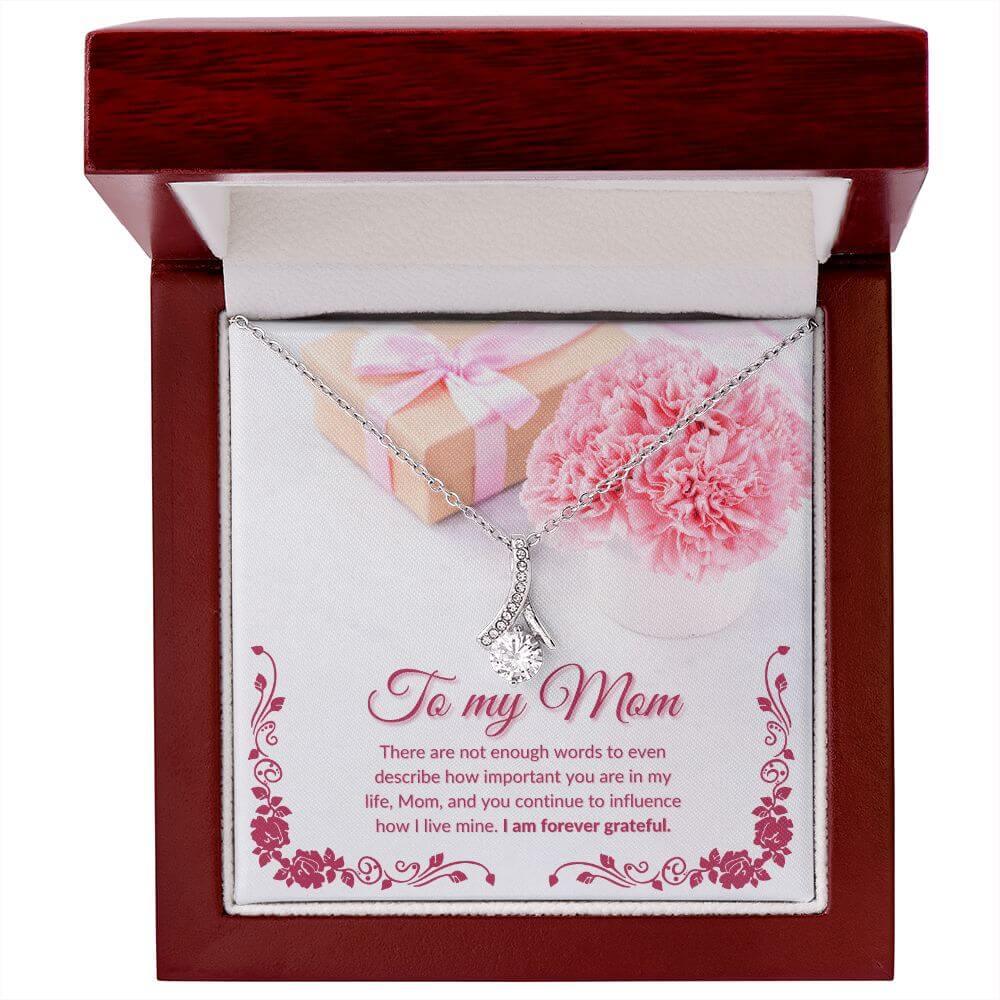 To My Mom Alluring Beauty Necklace, Alluring Beauty Necklace From Daughter, Alluring Beauty Necklace From Son, Housewarming Gift For Mom - Best Today's Gifts