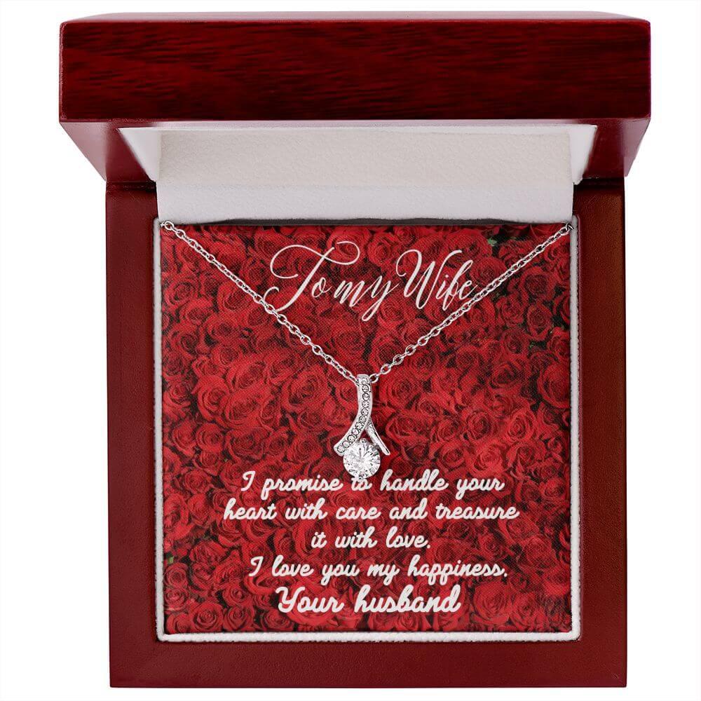 To My Wife Alluring Beauty Necklace , Wife Gift From Husband, Anniversary Gift for Wife, Sentimental Gift for Wife, Birthday Gift for Wife - Best Today's Gifts