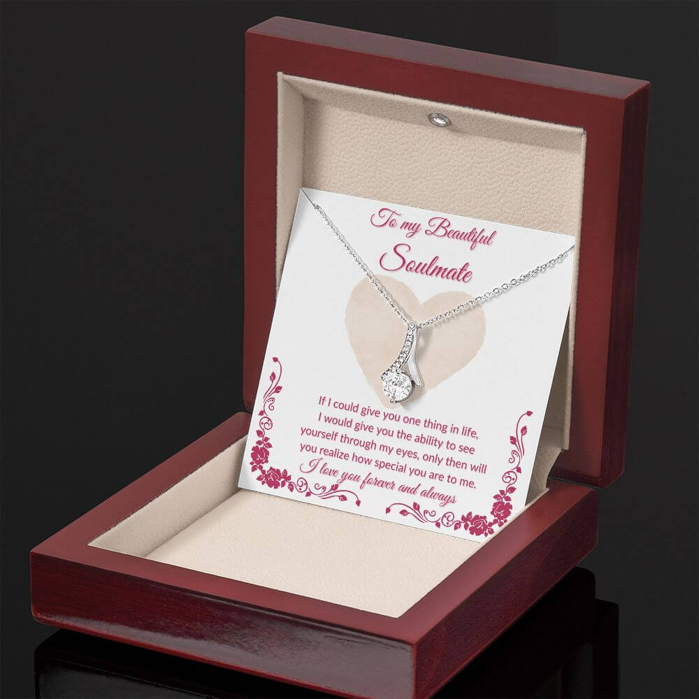 To My Soulmate Alluring Beauty Necklace, Necklace For Her, Soulmate Necklace Gift For Her, Soulmate Gift, Soulmate Jewelry, Jewelry Gift Her - Best Today's Gifts