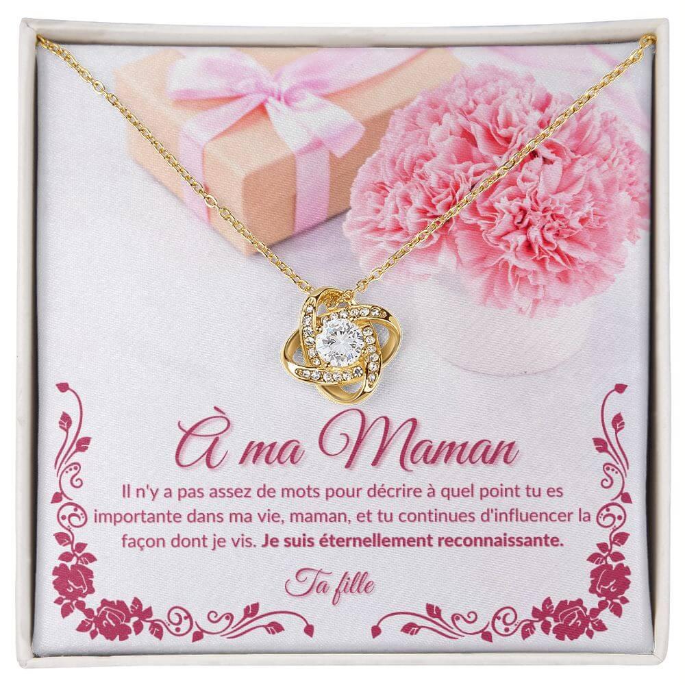 À ma Maman, Love Knot Necklace, de la part de ta fille - Best Today's Gifts