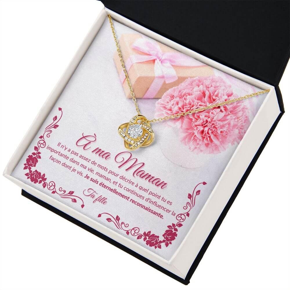 À ma Maman, Love Knot Necklace, de la part de ta fille - Best Today's Gifts