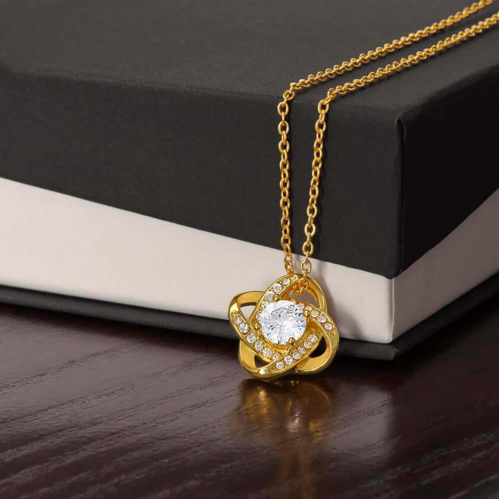 À ma Maman, Love Knot Necklace, de la part de ta fille - Best Today's Gifts