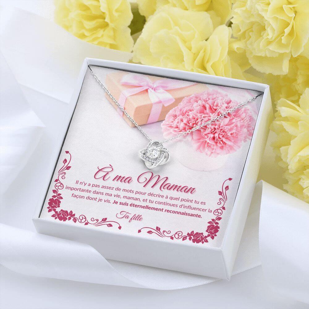 À ma Maman, Love Knot Necklace, de la part de ta fille - Best Today's Gifts