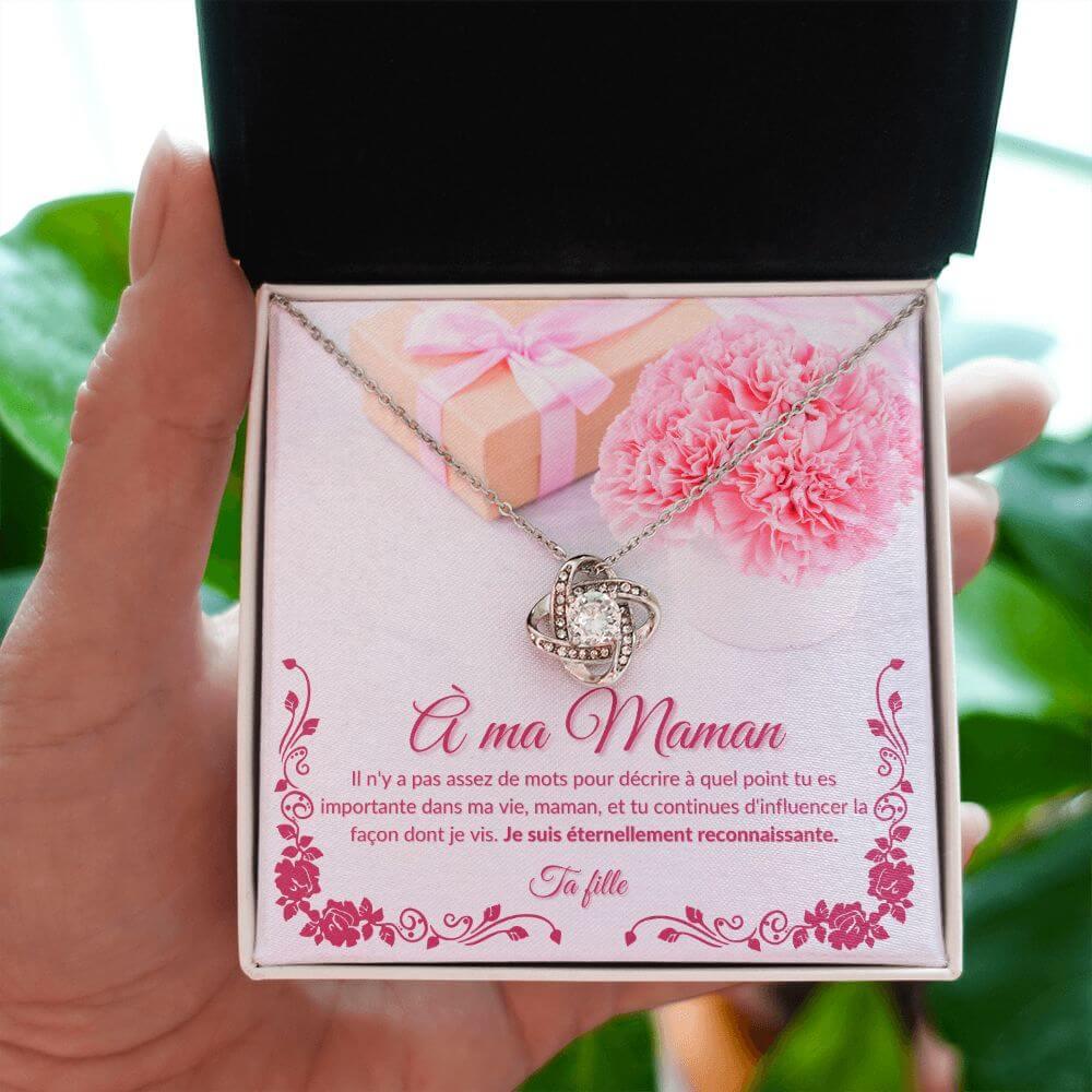 À ma Maman, Love Knot Necklace, de la part de ta fille - Best Today's Gifts