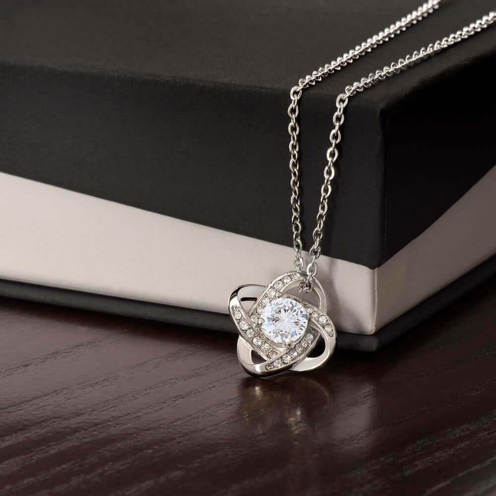 À ma Maman, Love Knot Necklace, de la part de ta fille - Best Today's Gifts