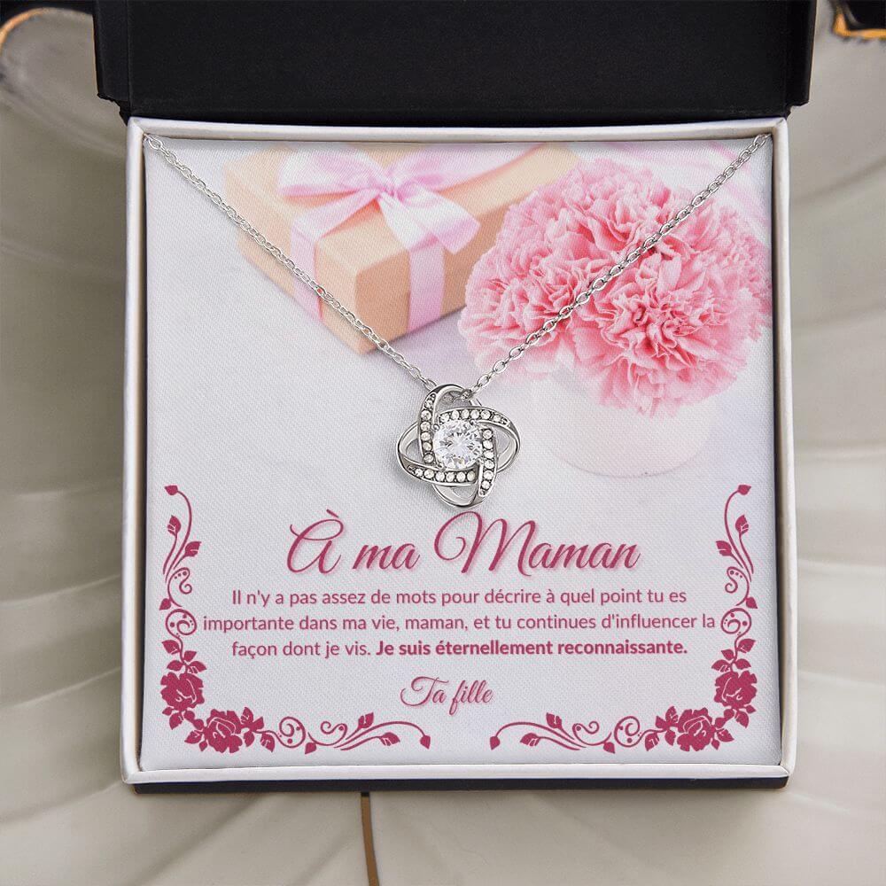 À ma Maman, Love Knot Necklace, de la part de ta fille - Best Today's Gifts