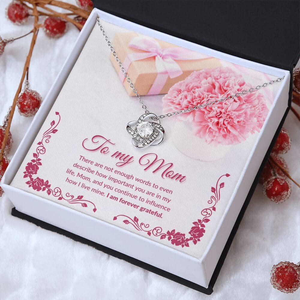 To My Mom Love Knot Necklace, Love Knot Necklace From Daughter, Love Knot Necklace From Son, Housewarming Gift For My Mom - Best Today's Gifts