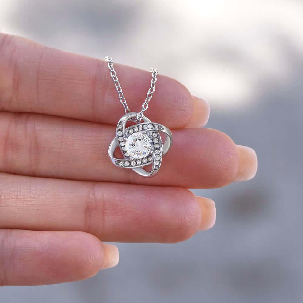 To My Mom Love Knot Necklace, Love Knot Necklace From Daughter, Love Knot Necklace From Son, Housewarming Gift For My Mom - Best Today's Gifts