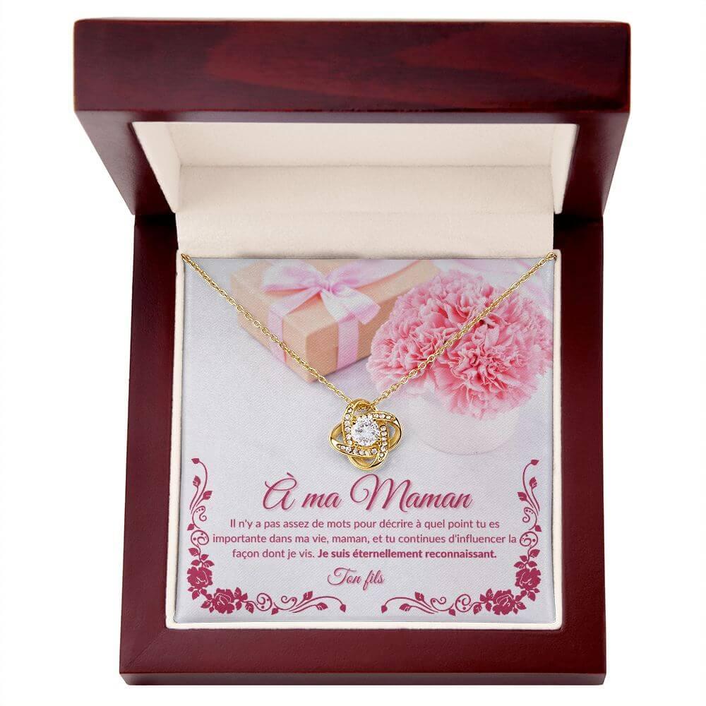 À ma Maman, Love Knot Necklace, de la part de ton fils - Best Today's Gifts
