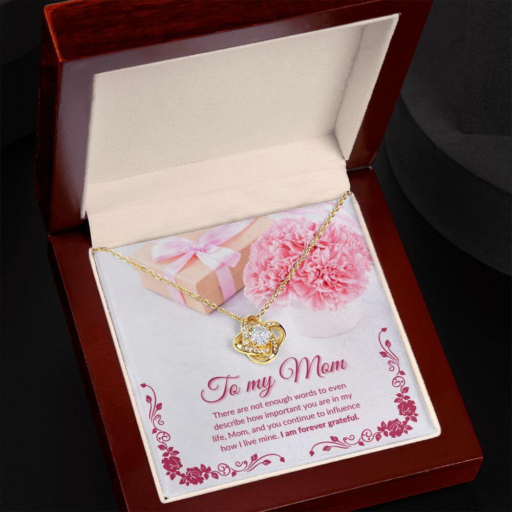 To My Mom Love Knot Necklace, Love Knot Necklace From Daughter, Love Knot Necklace From Son, Housewarming Gift For My Mom - Best Today's Gifts